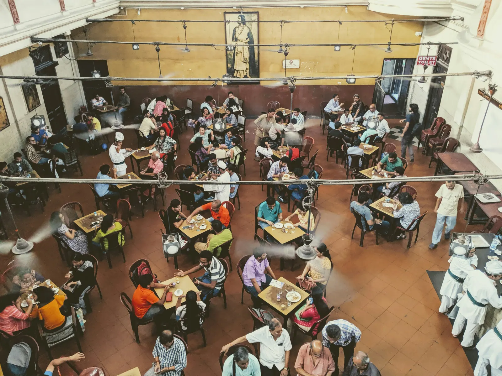 Inside the Indian Coffee House on College Street, Kolkata